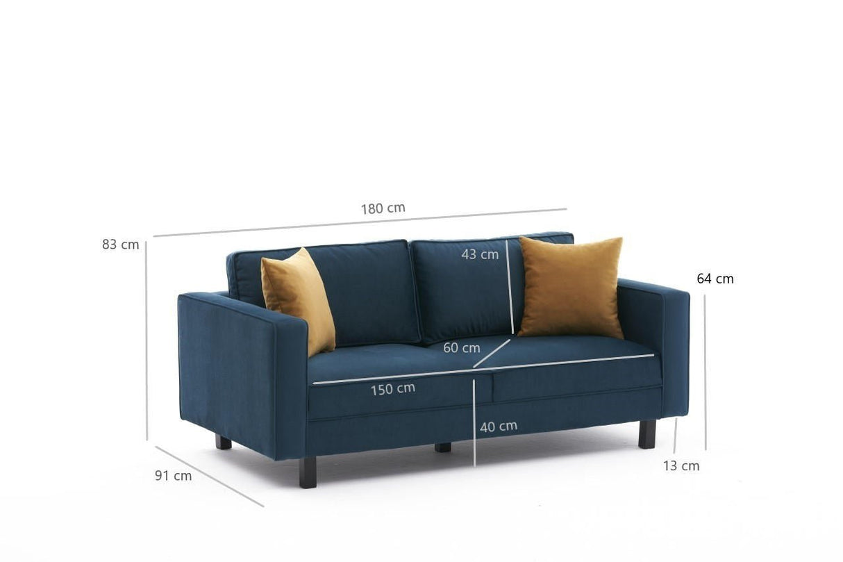 2-Sitzer Sofa Kale Marineblau