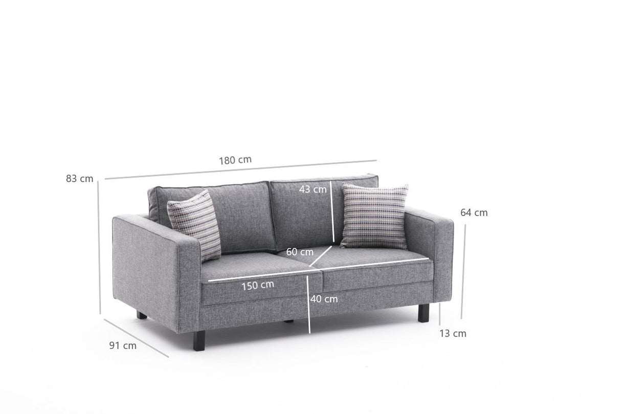 2-Sitzer-Sofa Kale Grau