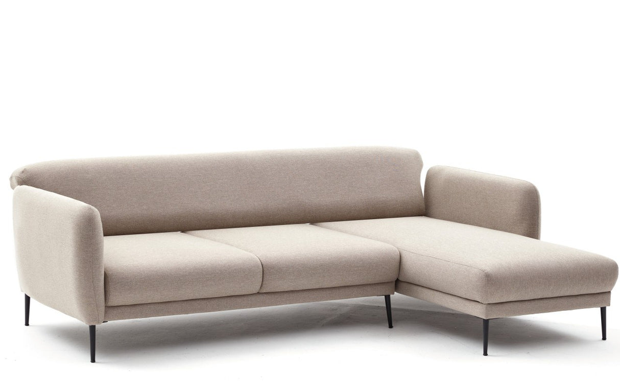 Rechtes Ecksofa mit Schlaffunktion Venus Cream