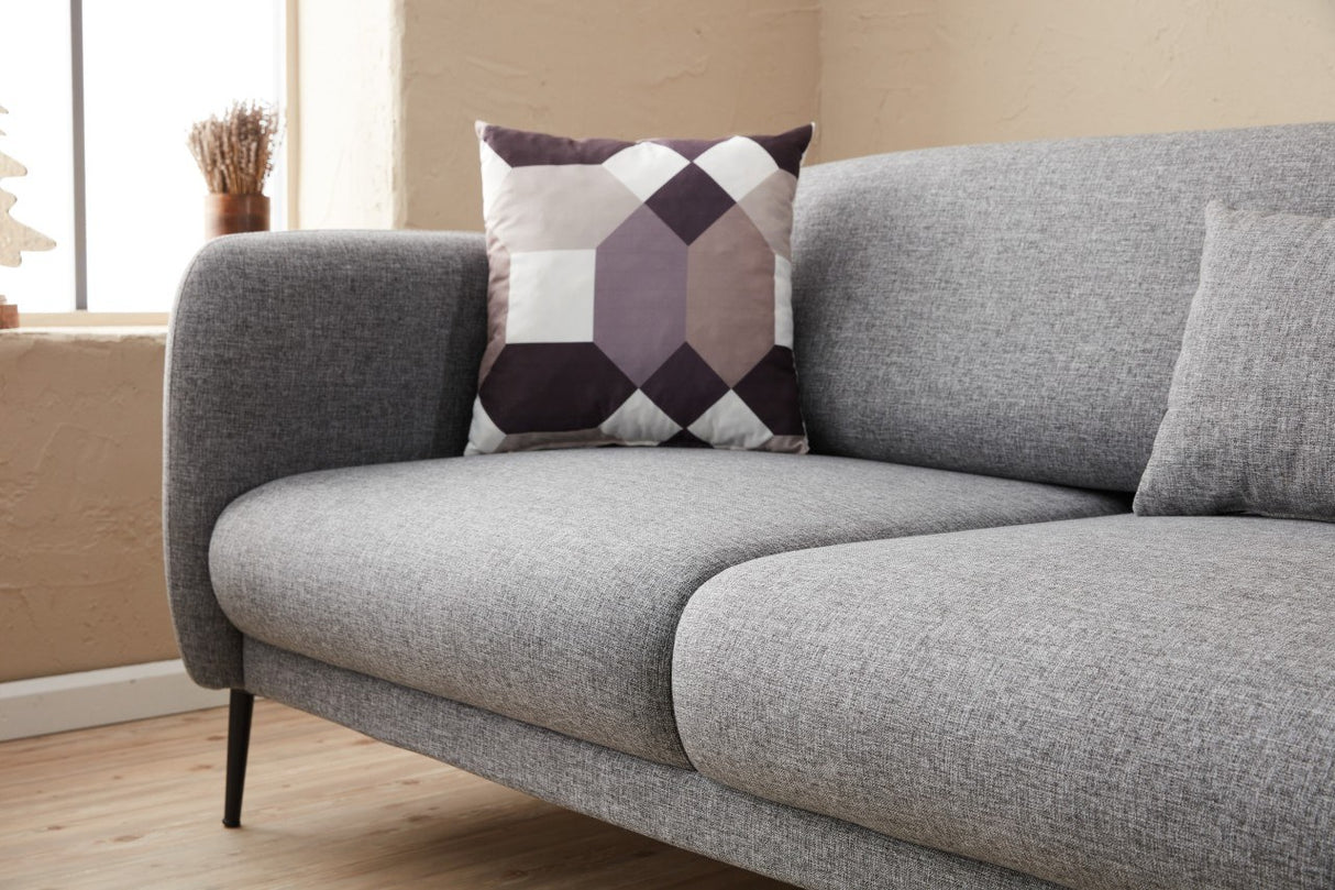 Rechtes Ecksofa mit Schlaffunktion Venus Grey