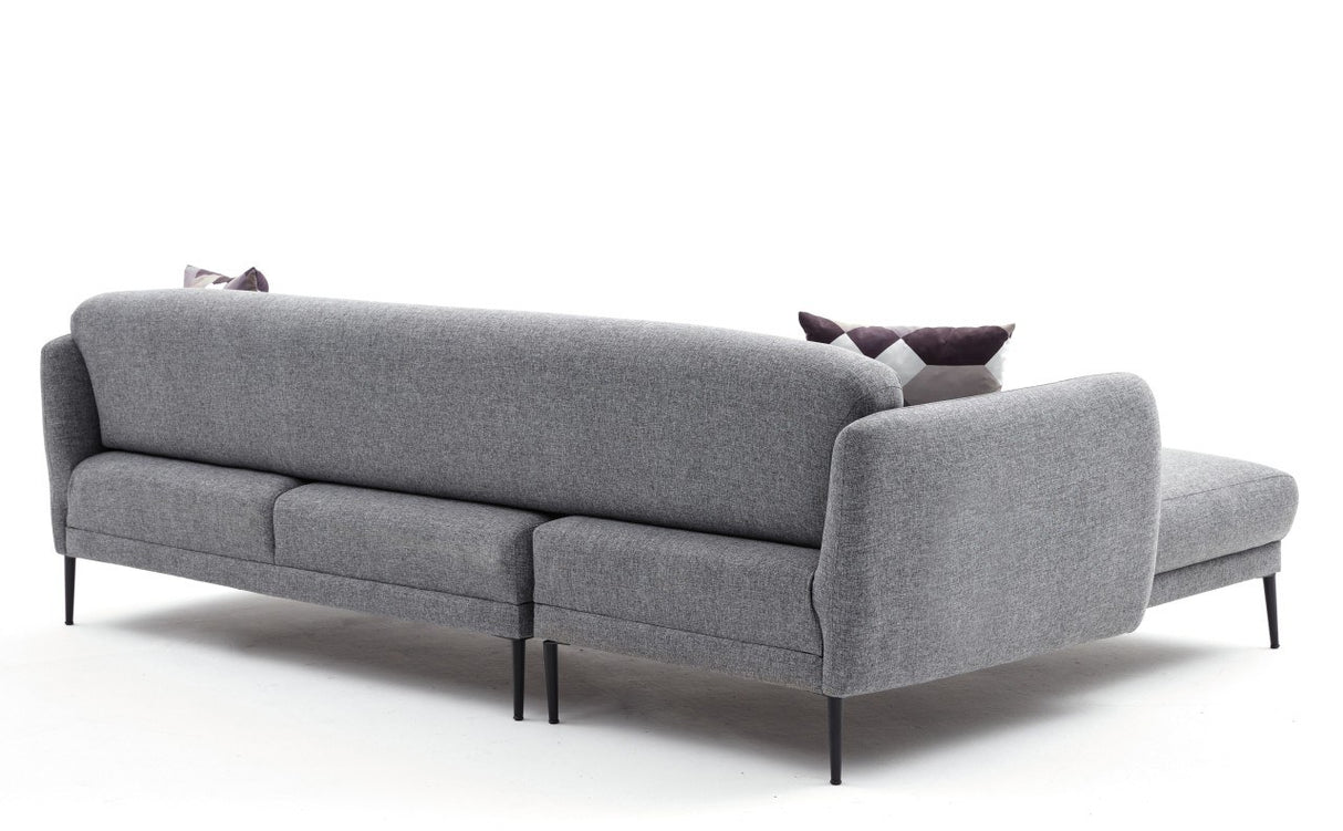 Ecksofa Links mit Schlaffunktion Venus Grey