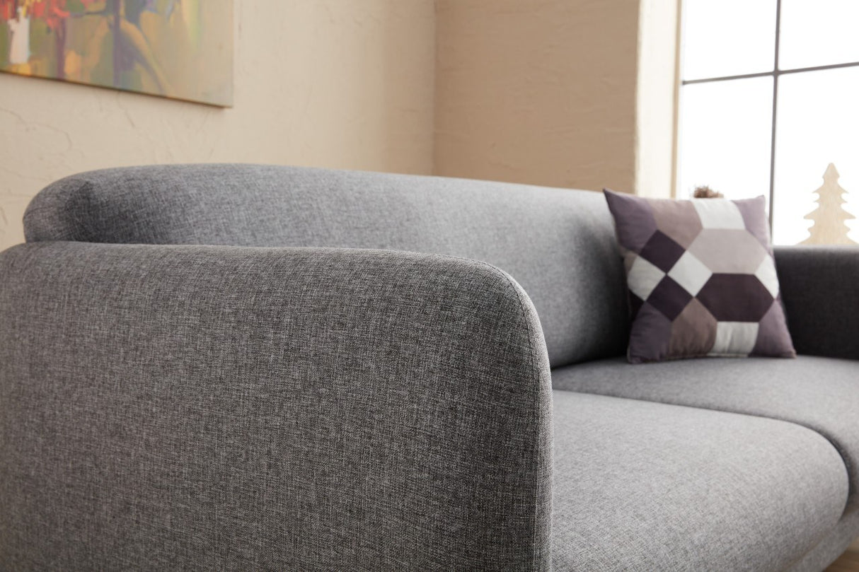 Ecksofa Links mit Schlaffunktion Venus Grey