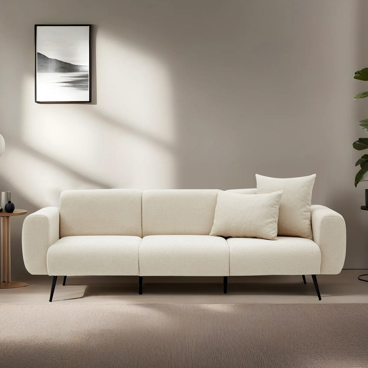 3-Sitzer-Sofa Side Creme