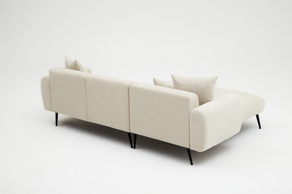 Ecksofa links Side Creme
