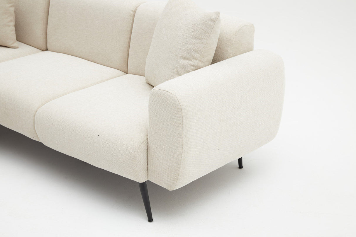 Ecksofa links Side Creme