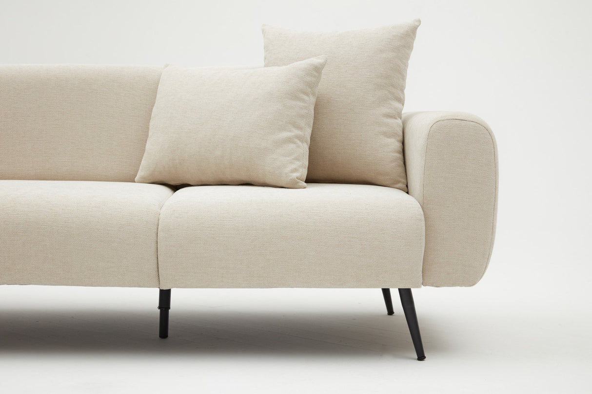 Ecksofa links Side Creme
