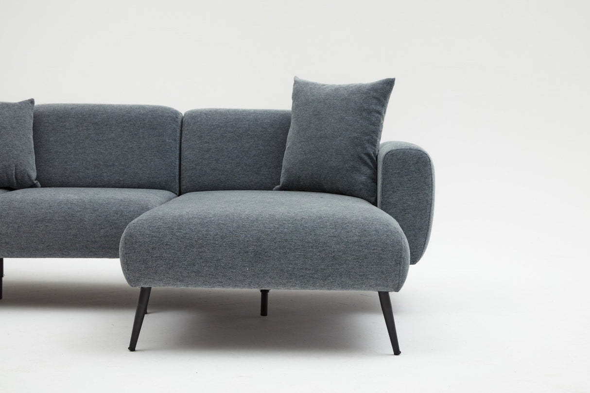 Ecksofa rechts Side Anthrazit