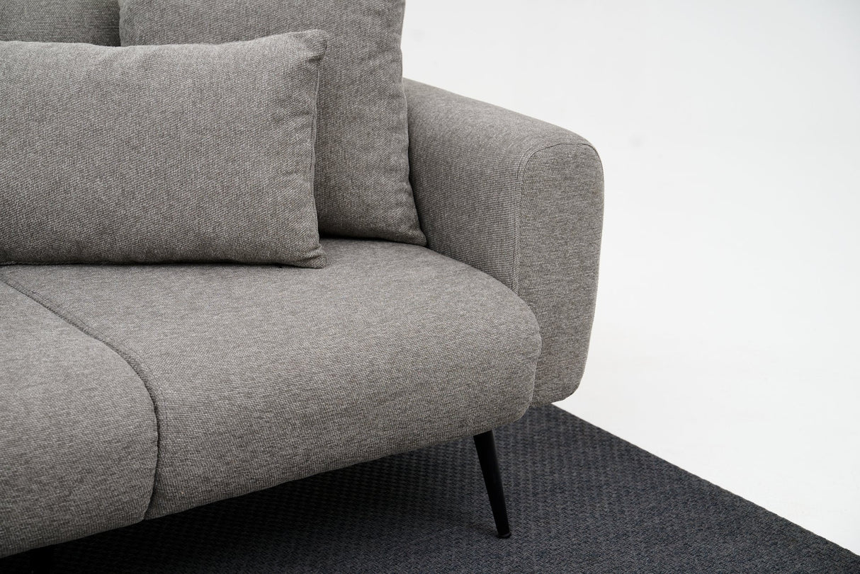 Ecksofa links Side hellgrau