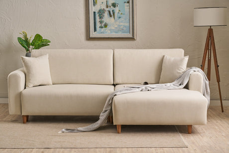 Ecksofa mit Schlaffunktion Right Mane Cream