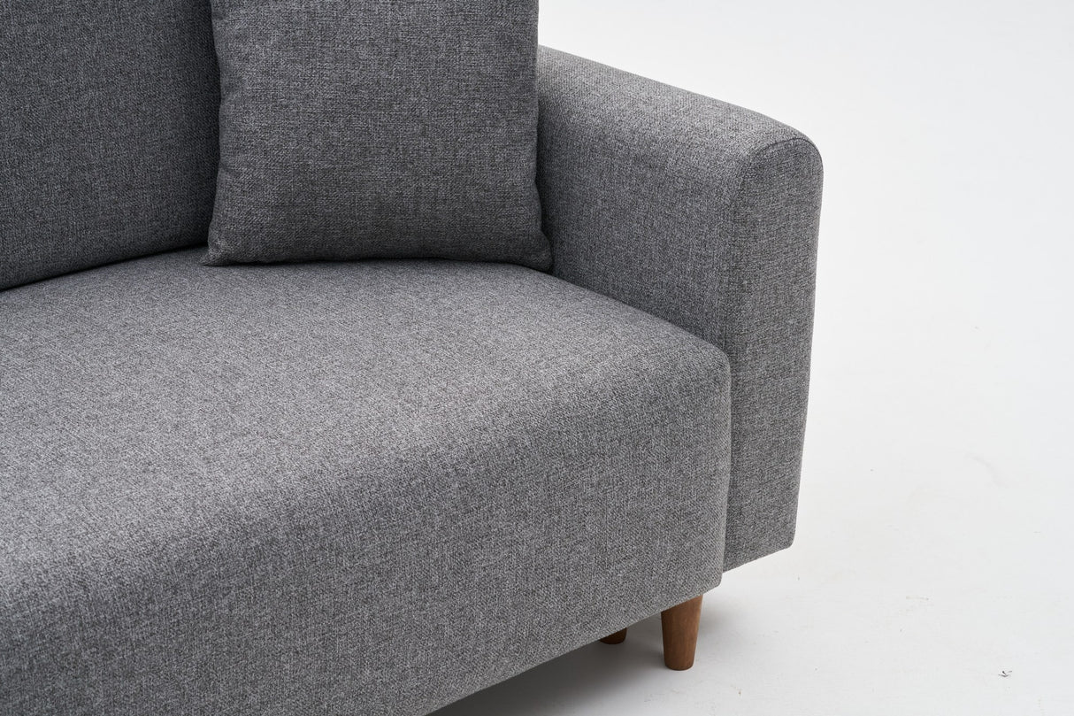 Ecksofa mit Schlaffunktion Left Mane Grey
