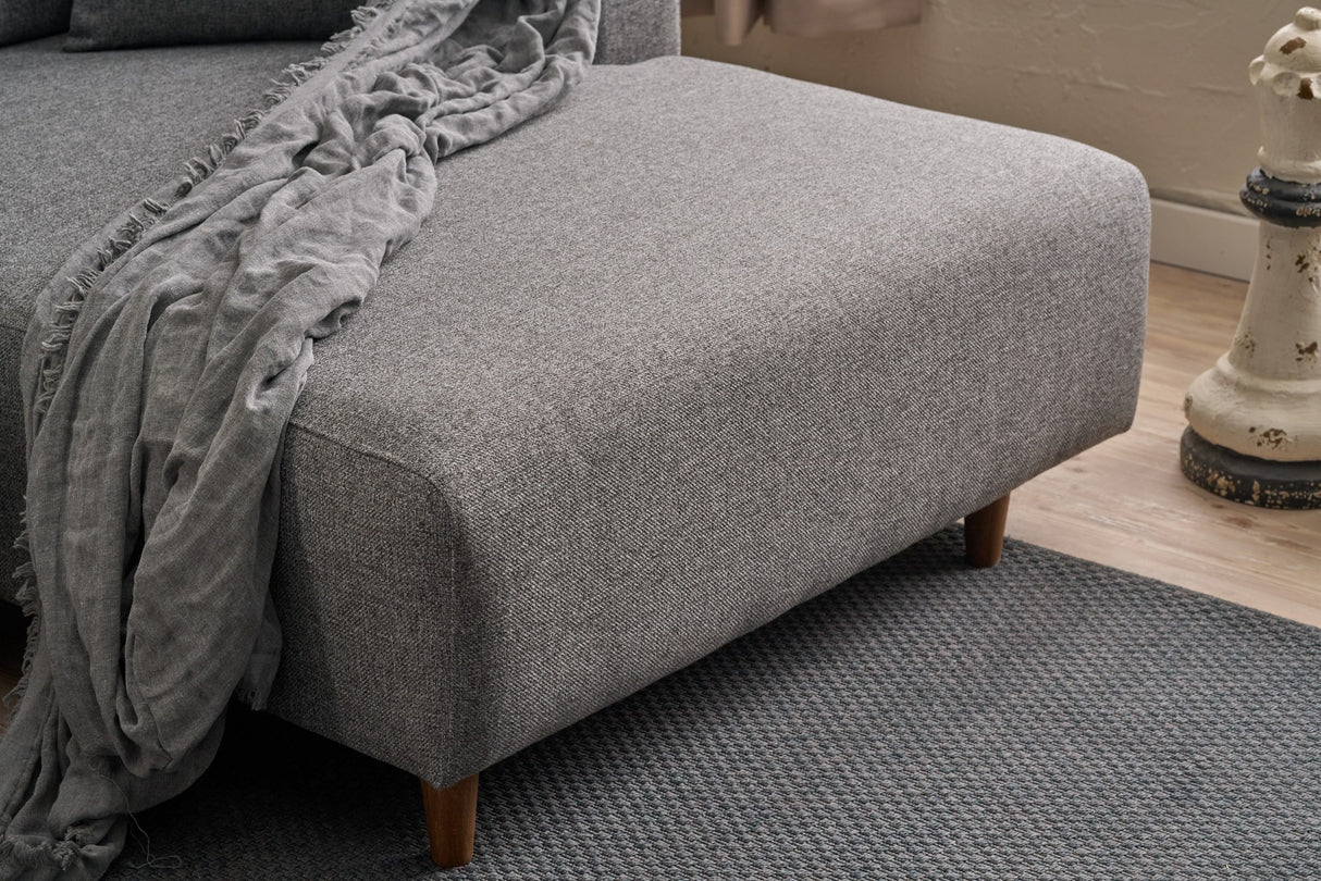 Ecksofa mit Schlaffunktion Right Mane Grey