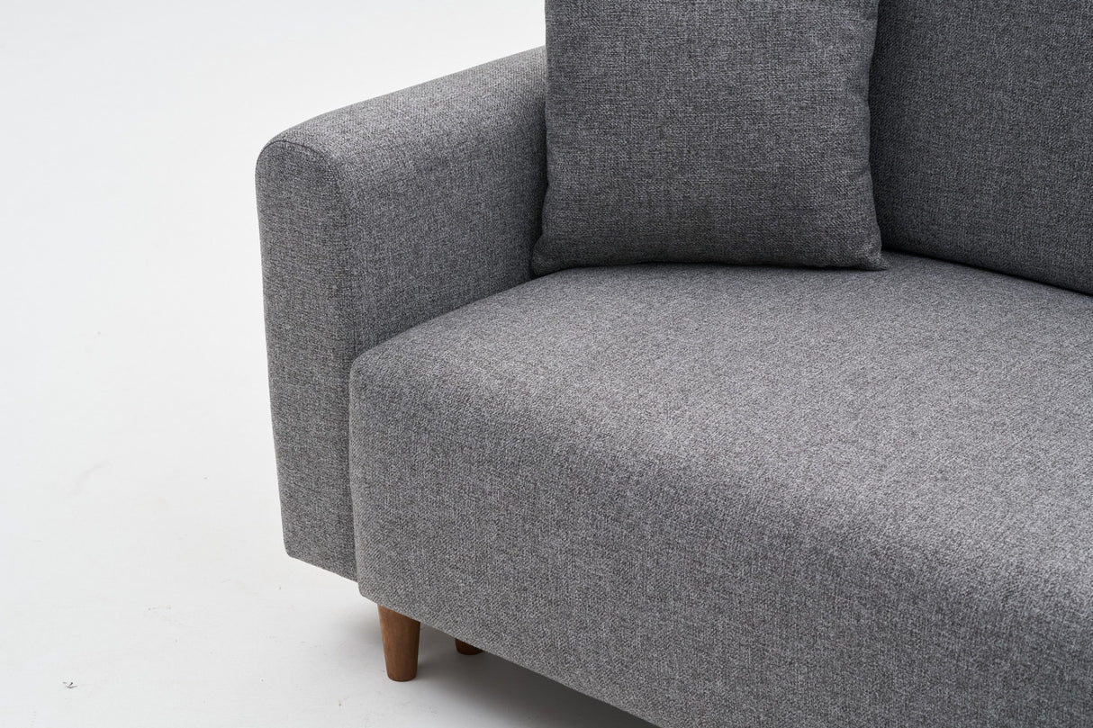 Ecksofa mit Schlaffunktion Right Mane Grey