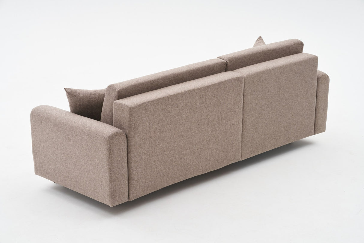 Ecksofa mit Schlaffunktion Left Mane Brown