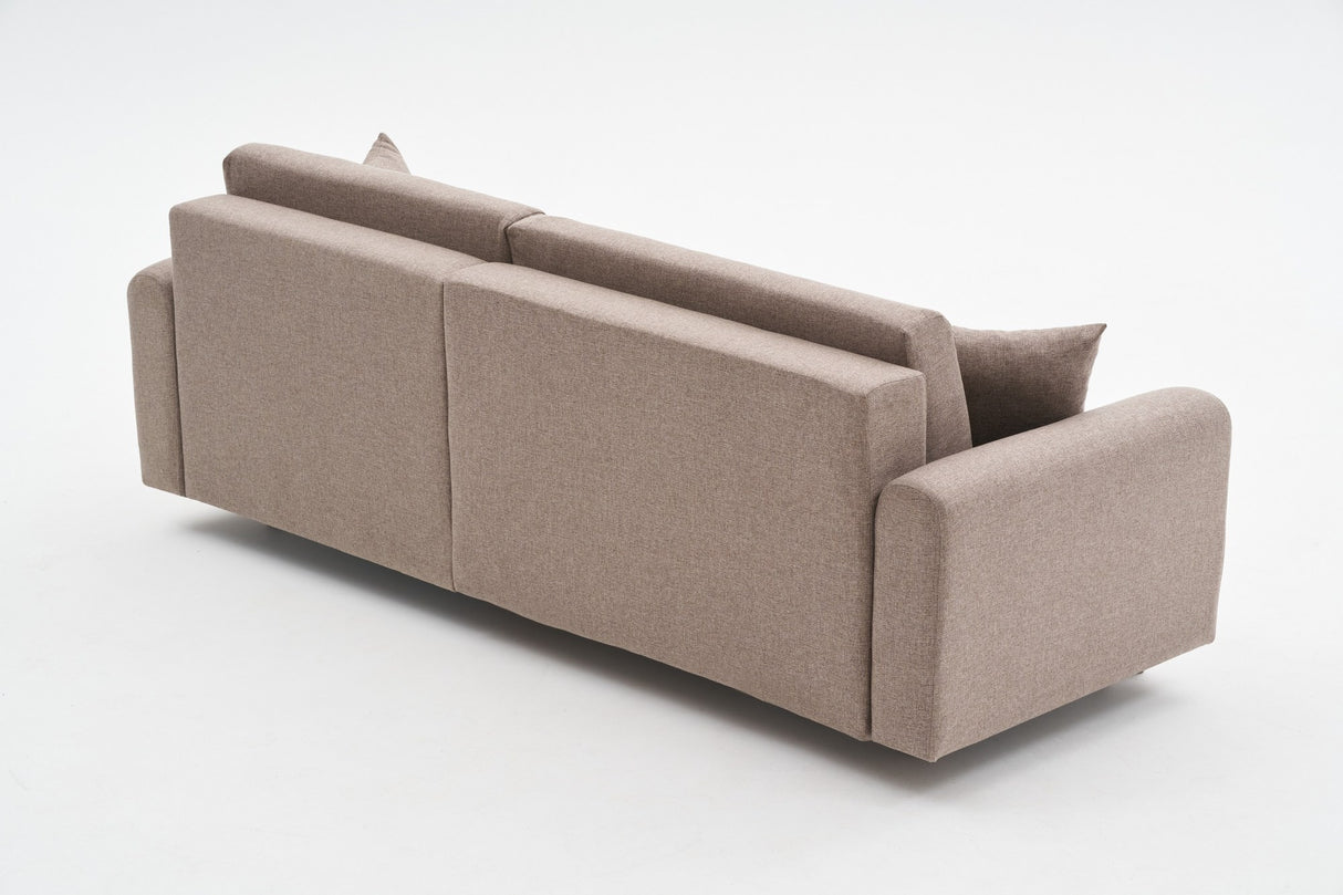Ecksofa mit Schlaffunktion Right Mane Brown