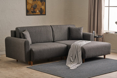 Ecksofa mit Schlaffunktion Right Mane Anthrazit