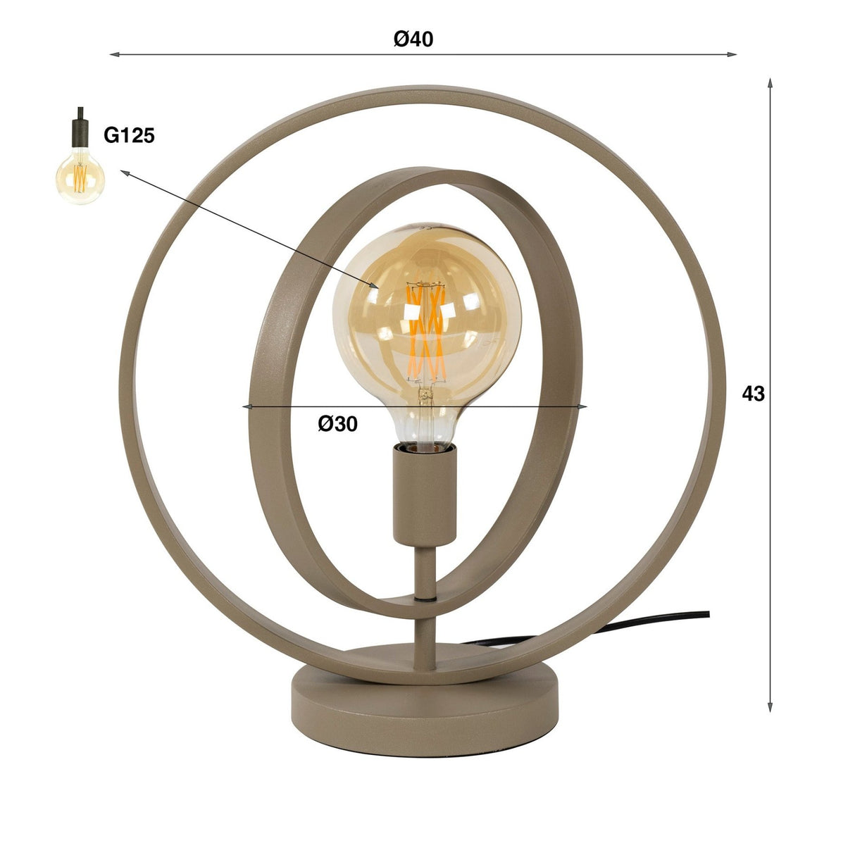 Moderne Tafellamp Beige Otan 1-lichts