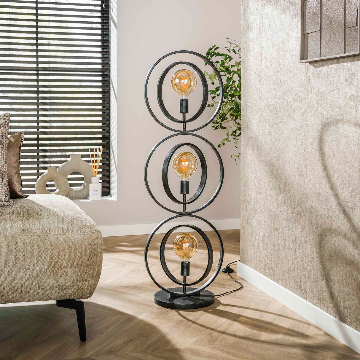 Industriestehlampe Otan Metall 3-Licht