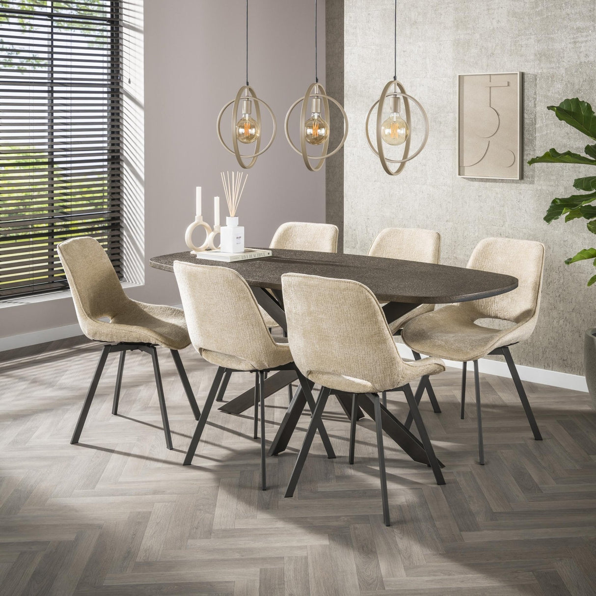 Moderne Hanglamp Beige Otan 3-lichts