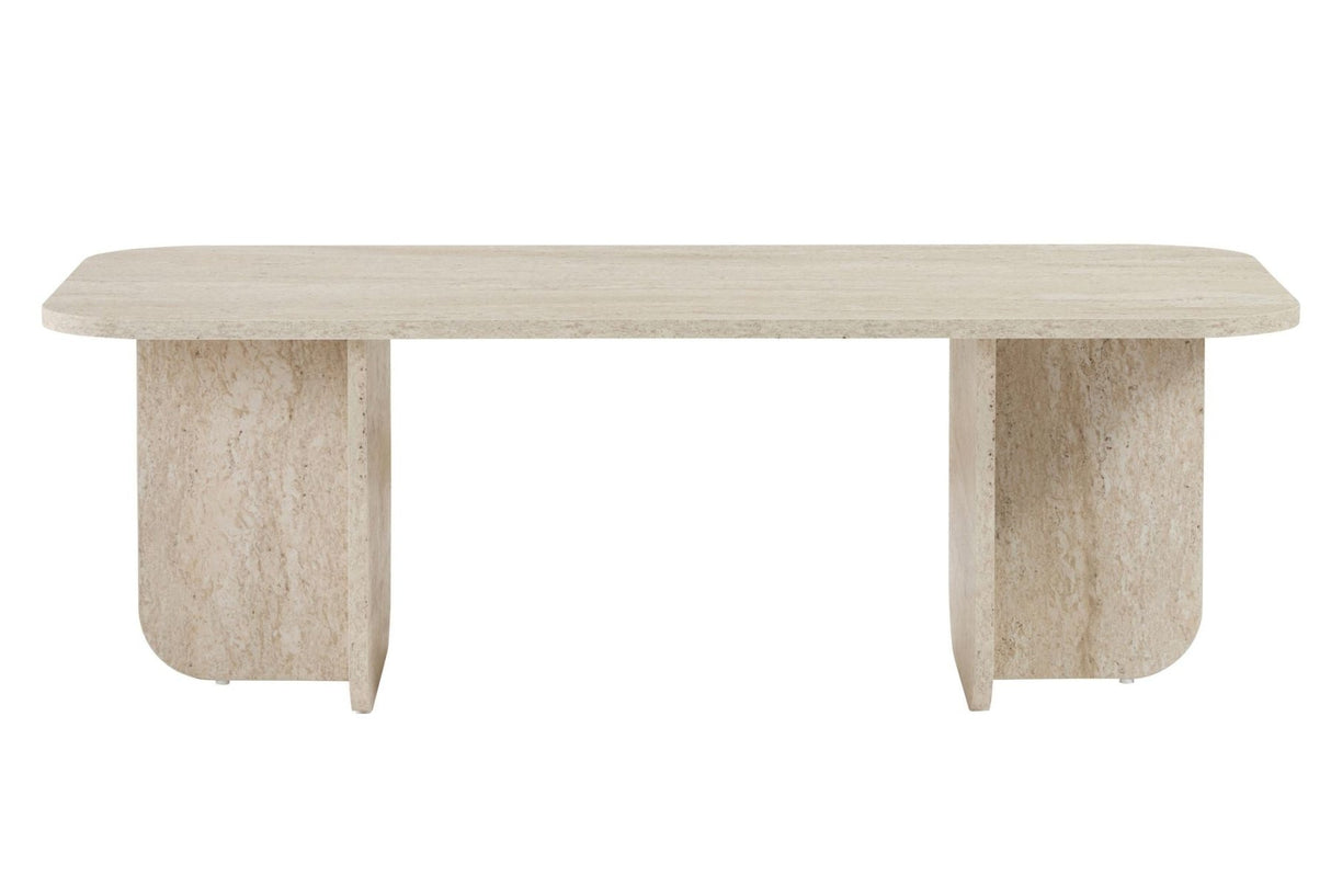 Akira salontafel travertine 120 cm Gemelamineerd houtcomposiet