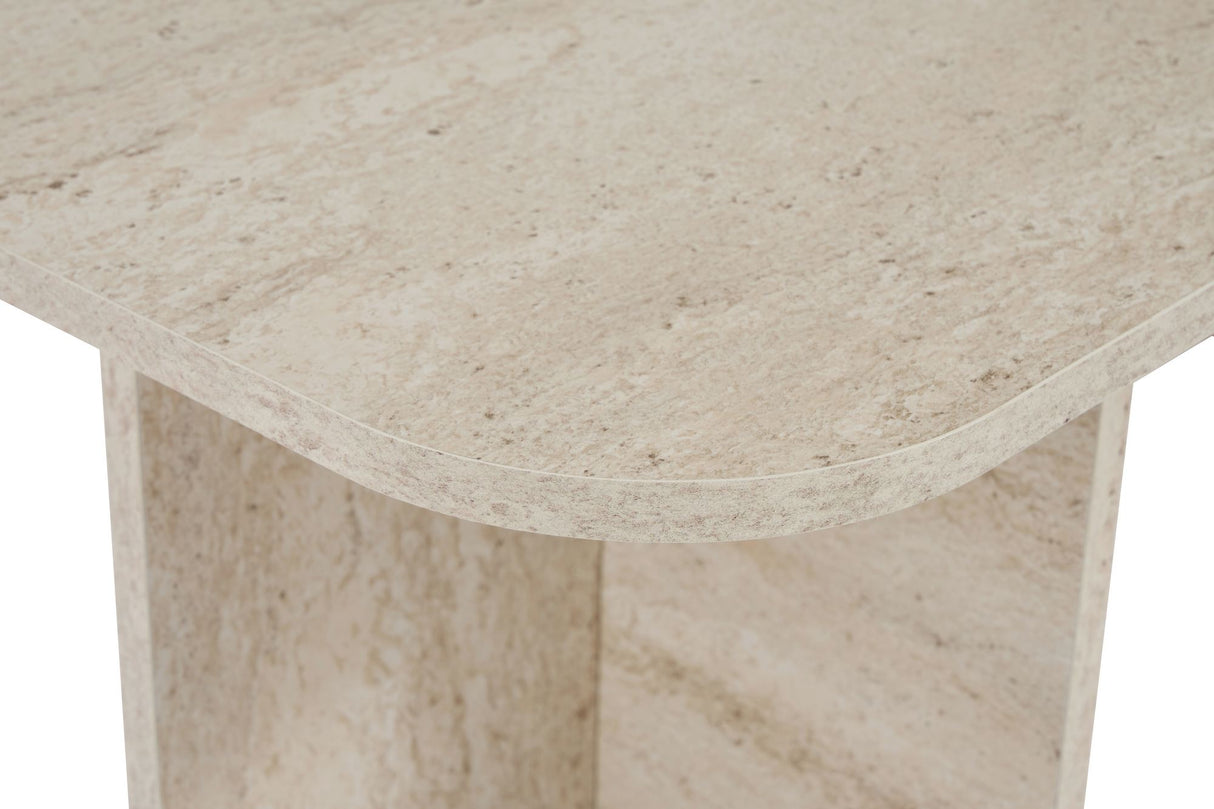 Akira salontafel travertine 120 cm Gemelamineerd houtcomposiet