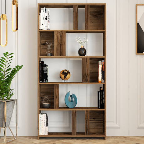 Bücherregal Lima Walnut Melamin 90x180x20 cm