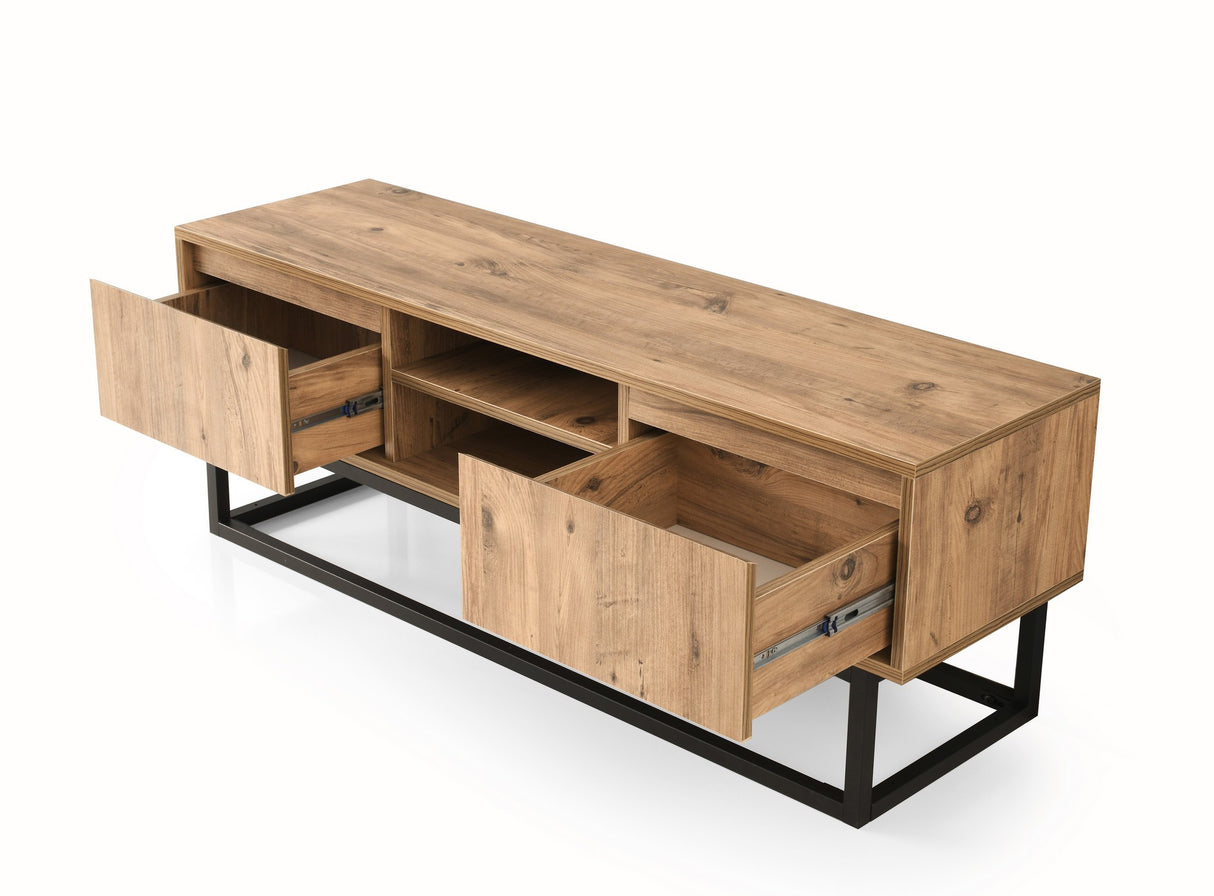 TV -Möbel Belinda Black Denhout Melamine 180x50x40 cm