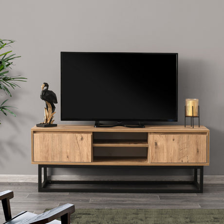 TV-Möbel Belinda Black Denhout Melamine 140x50x40 cm