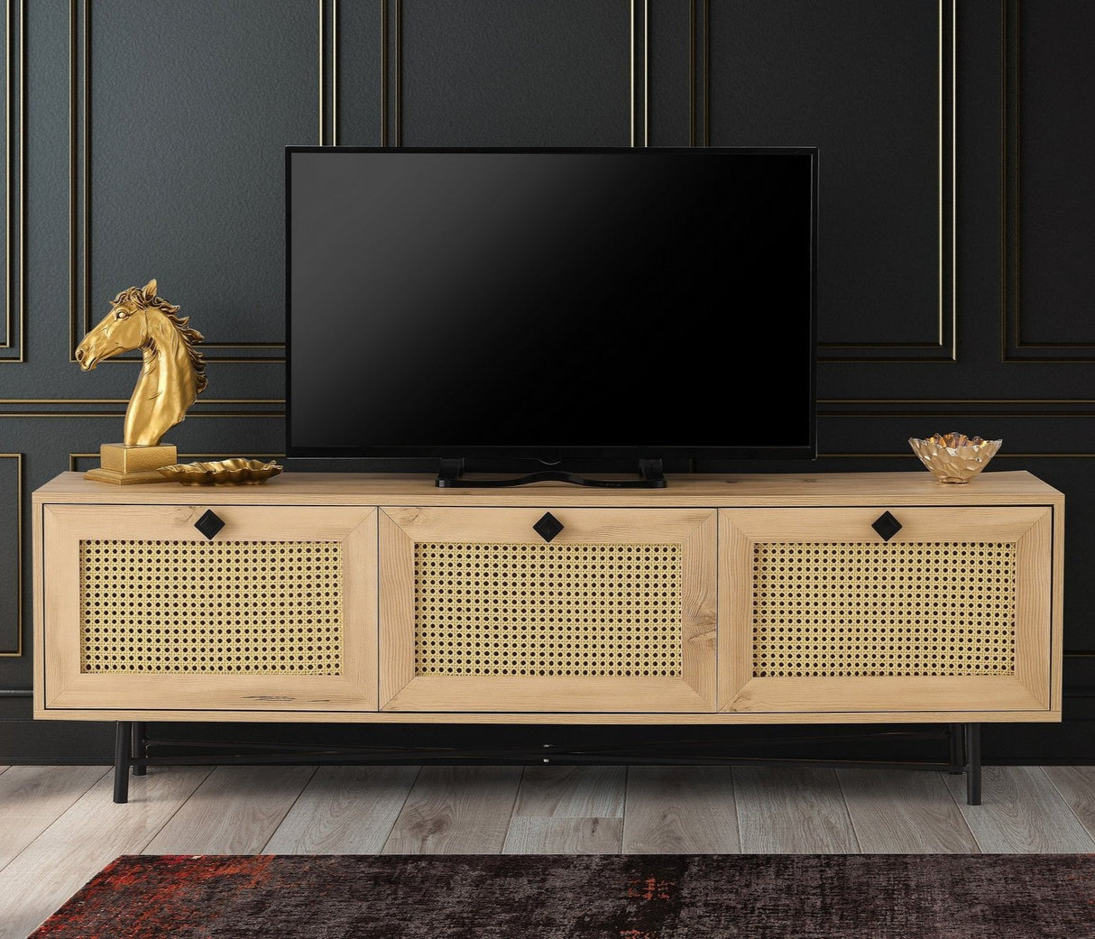 TV -Möbel Alcazar Oak Melamin 180x60x40 cm