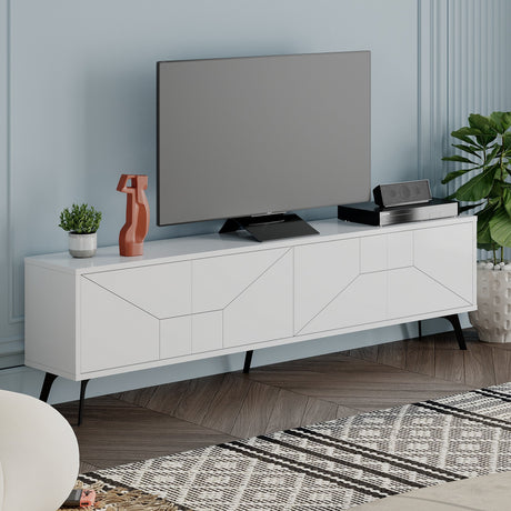 TV -Möbel Dune Wit Melamine 180x50x29.6 cm