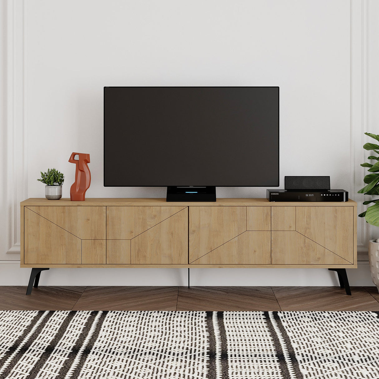 TV -Möbel Dune Oak Melamin 180x50x29.6 cm
