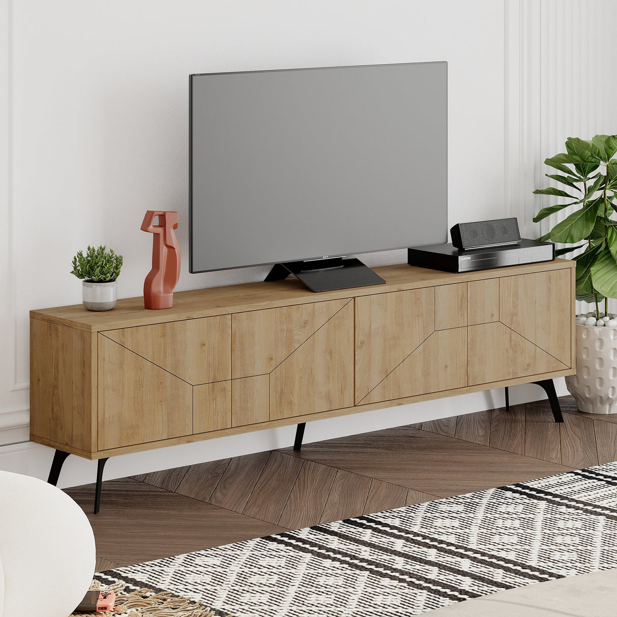 TV -Möbel Dune Oak Melamin 180x50x29.6 cm