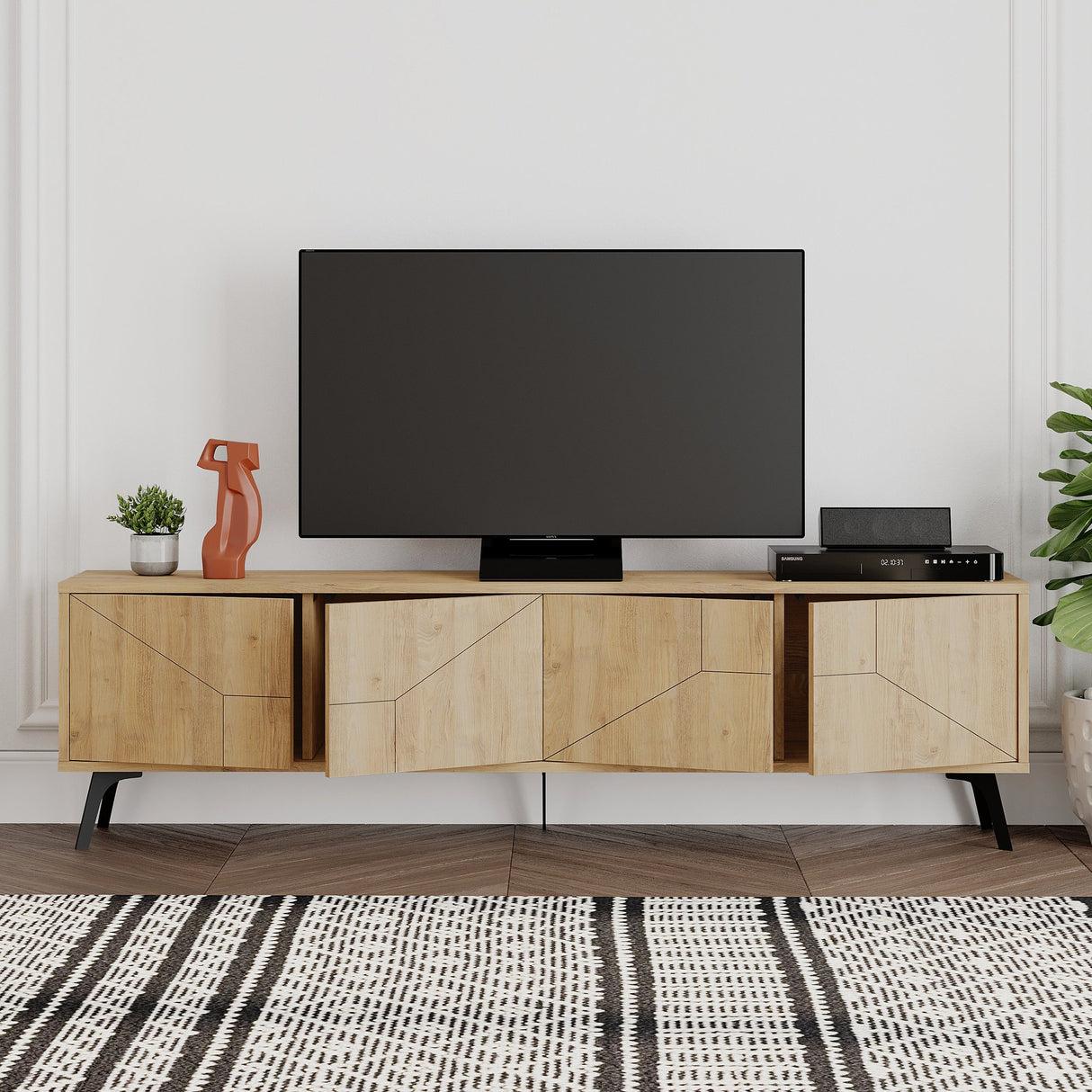 TV -Möbel Dune Oak Melamin 180x50x29.6 cm