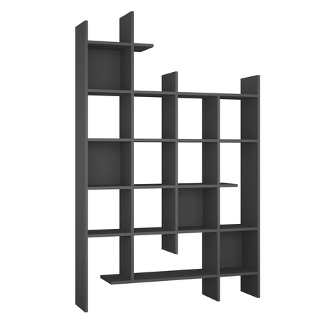 Bücherregal für Mancid Anthrazit Melamin 122x188x25,5 cm