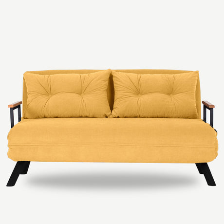 2-Sitzer-Schlafsofa Sando Senf