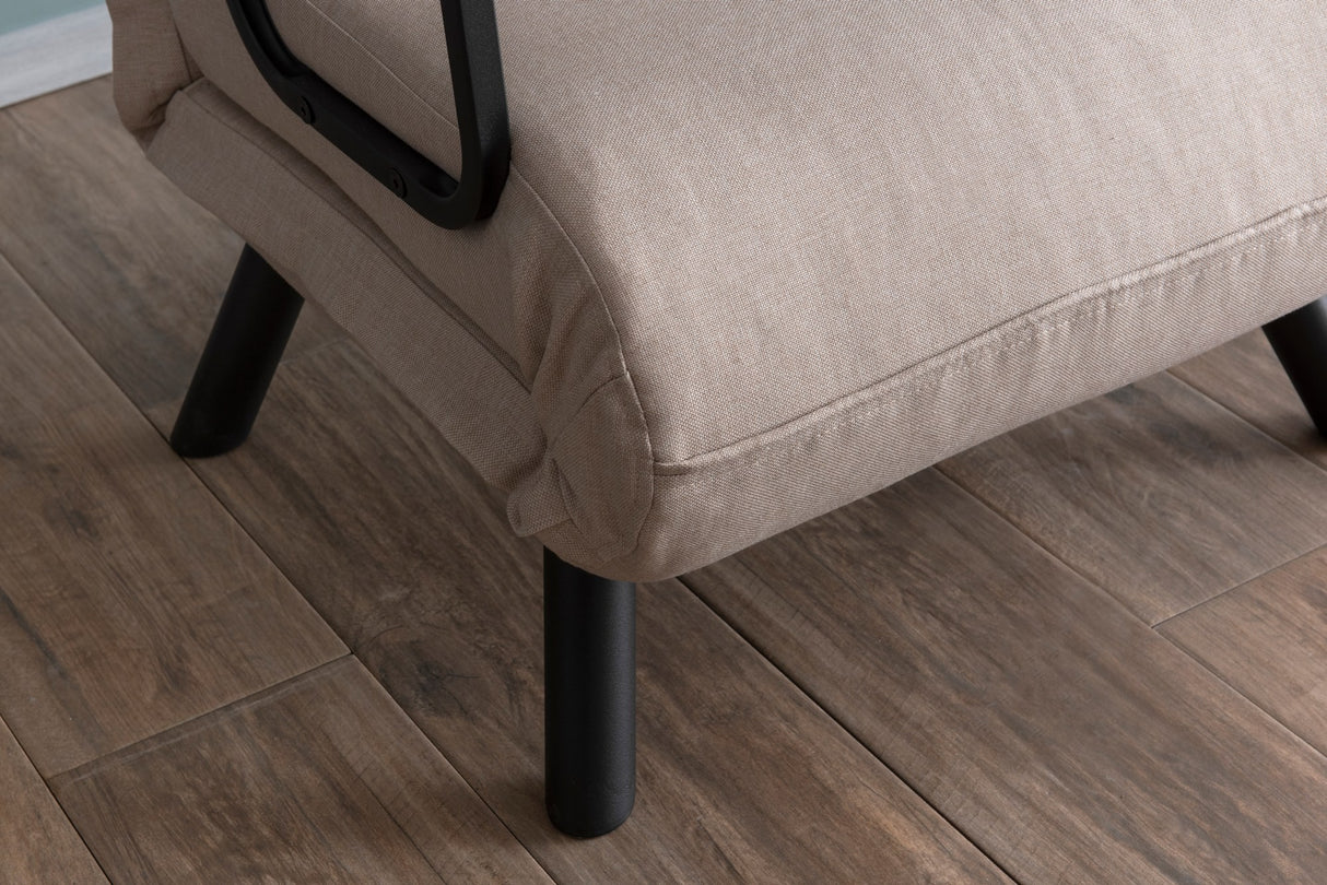 Schlafsessel Sando Stoff Creme-Hellgelb