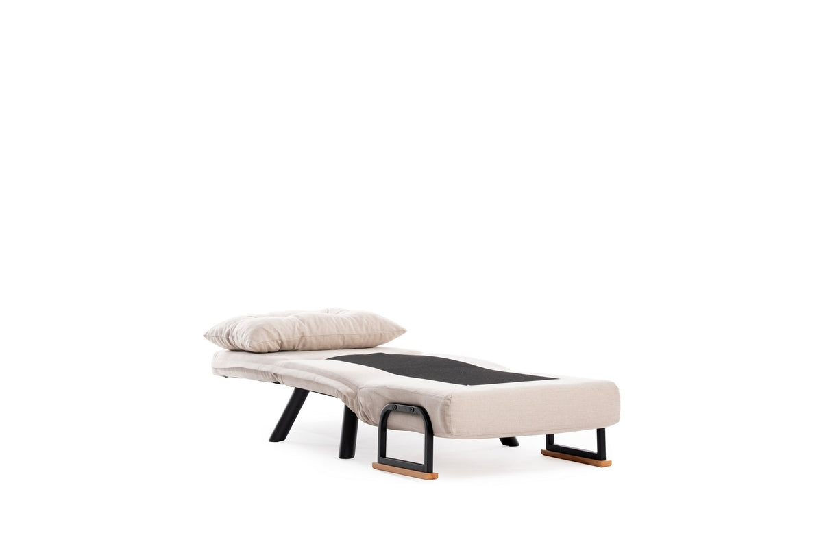 Schlafsessel Sando Stoff Creme-Hellgelb