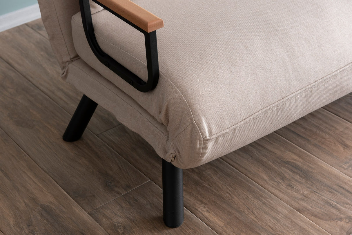 2-Sitzer Schlafsofa Sando Stoff Creme