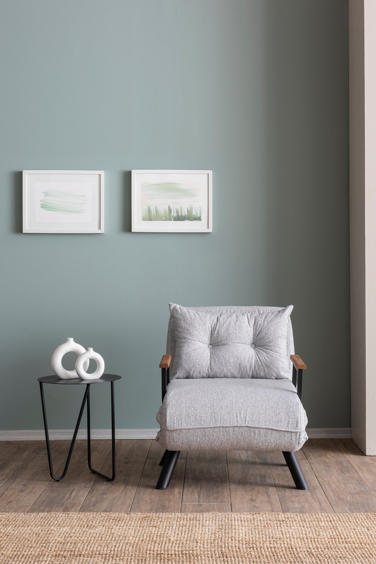 Schlafsessel Sando Grau Teddystoff