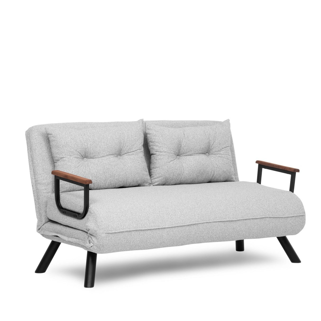 2-Sitzer Schlafsofa Sando Grau Teddystoff