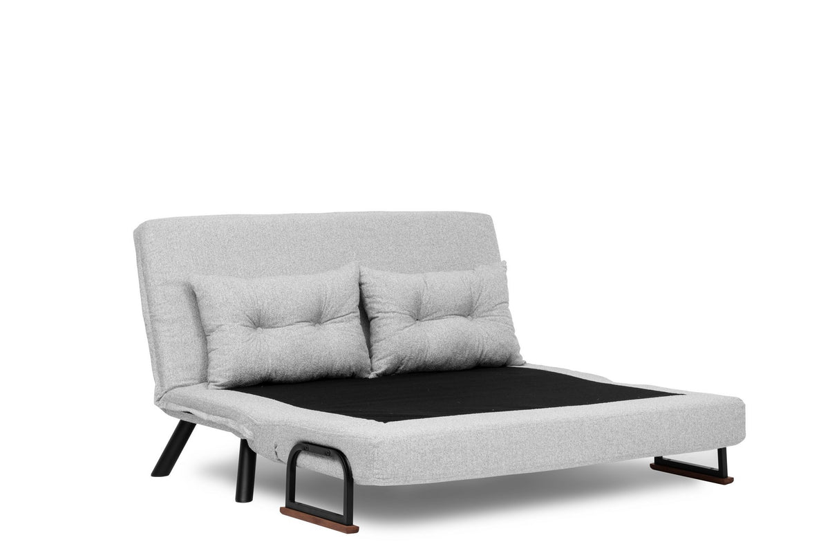 2-Sitzer Schlafsofa Sando Grau Teddystoff