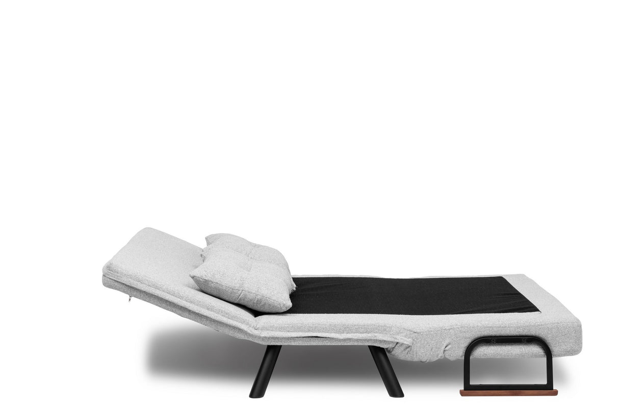 2-Sitzer Schlafsofa Sando Grau Teddystoff