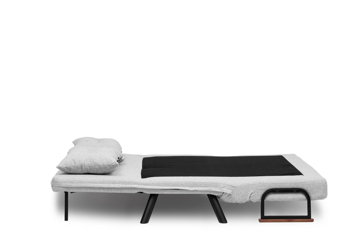 2-Sitzer Schlafsofa Sando Grau Teddystoff