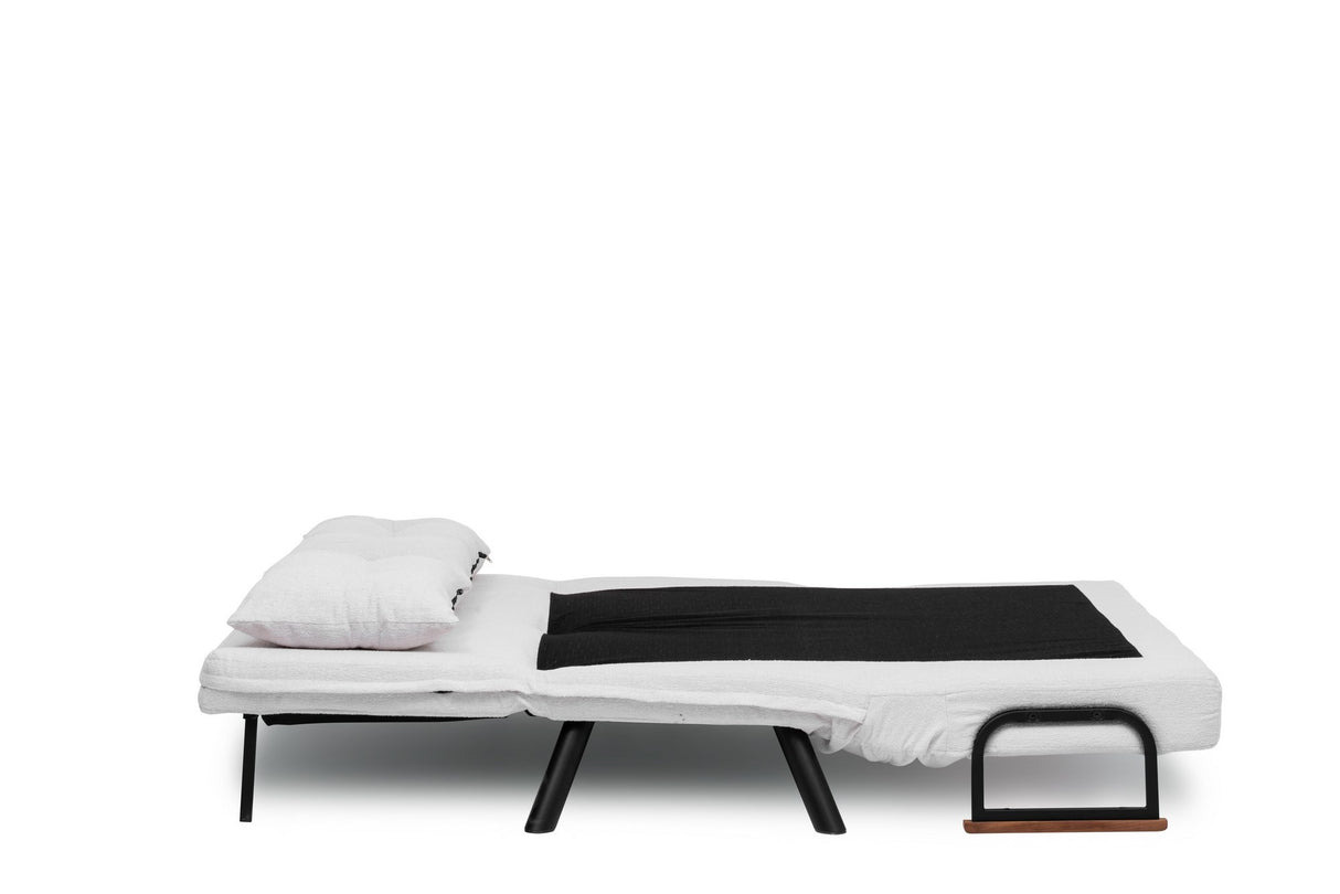 2-Sitzer Schlafsofa Sando Crème Teddystoff