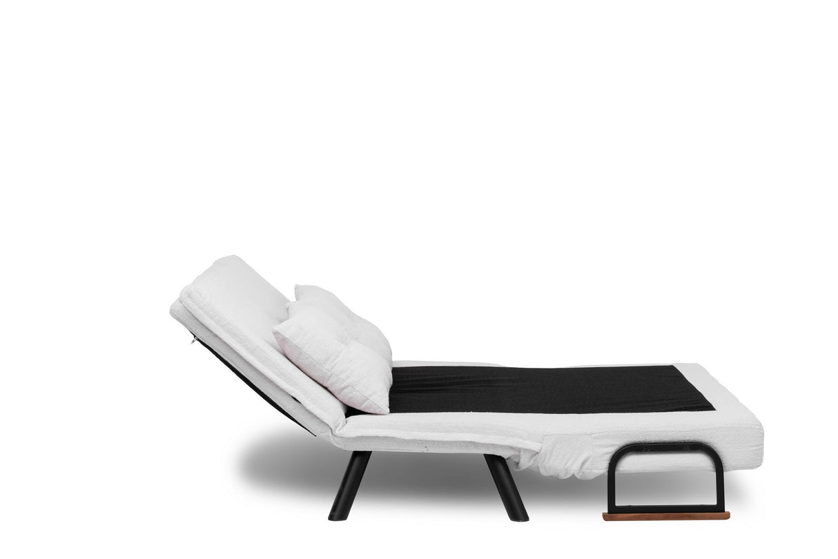 2-Sitzer Schlafsofa Sando Crème Teddystoff