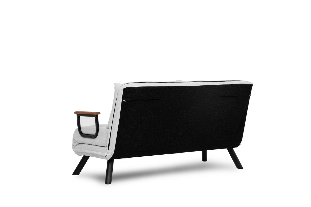 2-Sitzer Schlafsofa Sando Crème Teddystoff