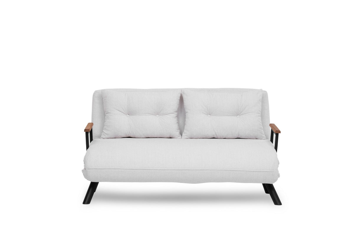 2-Sitzer Schlafsofa Sando Crème Teddystoff