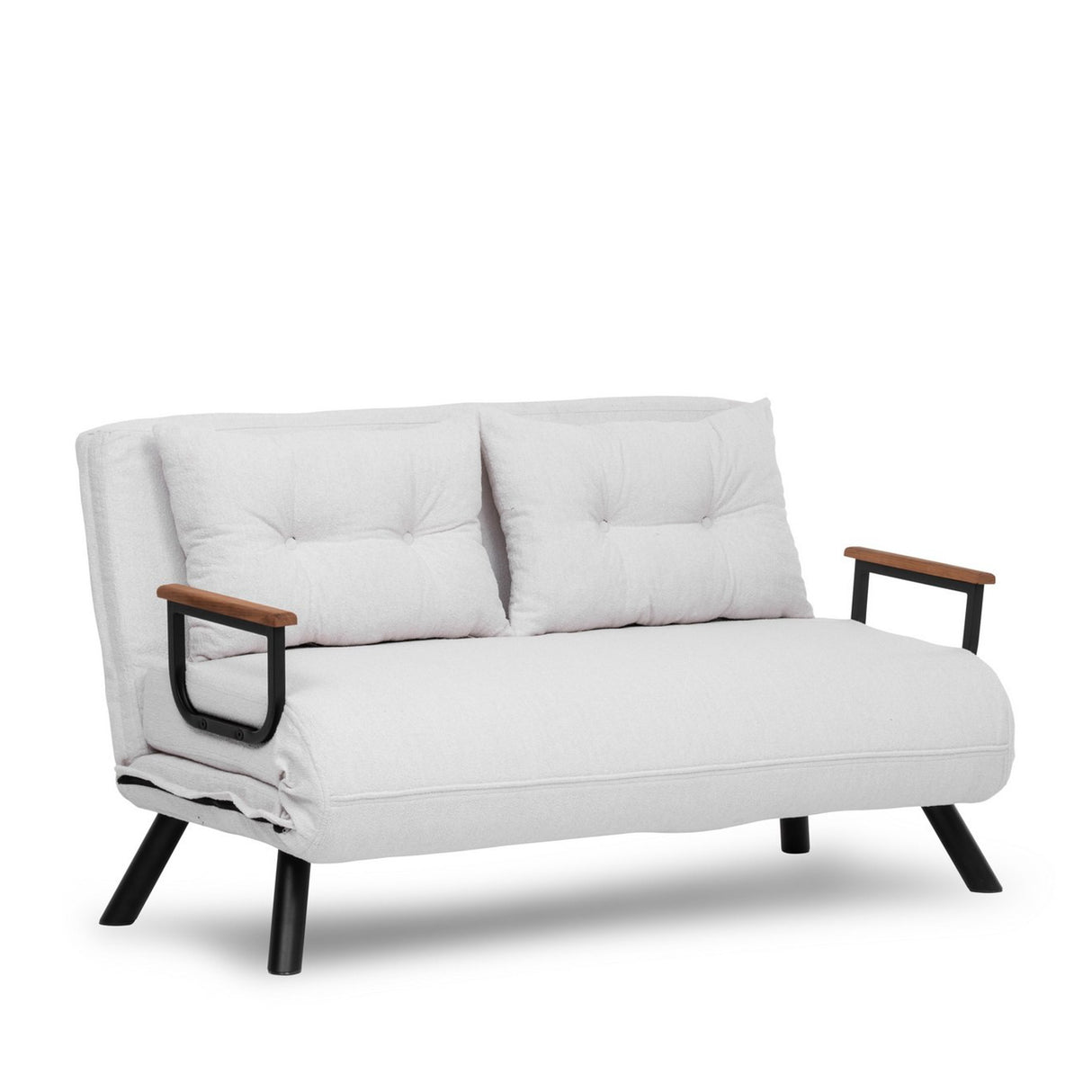 2-Sitzer Schlafsofa Sando Crème Teddystoff