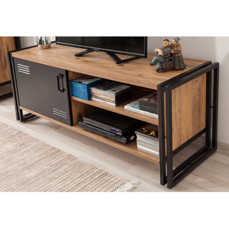 TV-Möbel Cosmo Atlantic Pine Black Melamin 130x50x45 cm