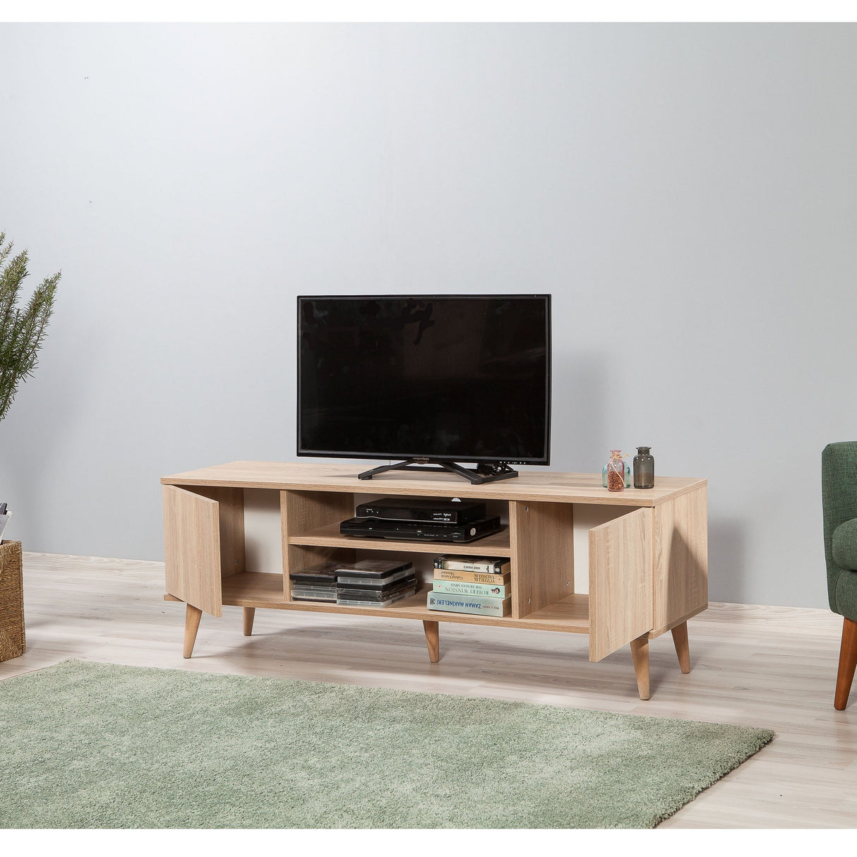 TV-Möbel Truva Sonoma Eik Melamine 140x50x40 cm