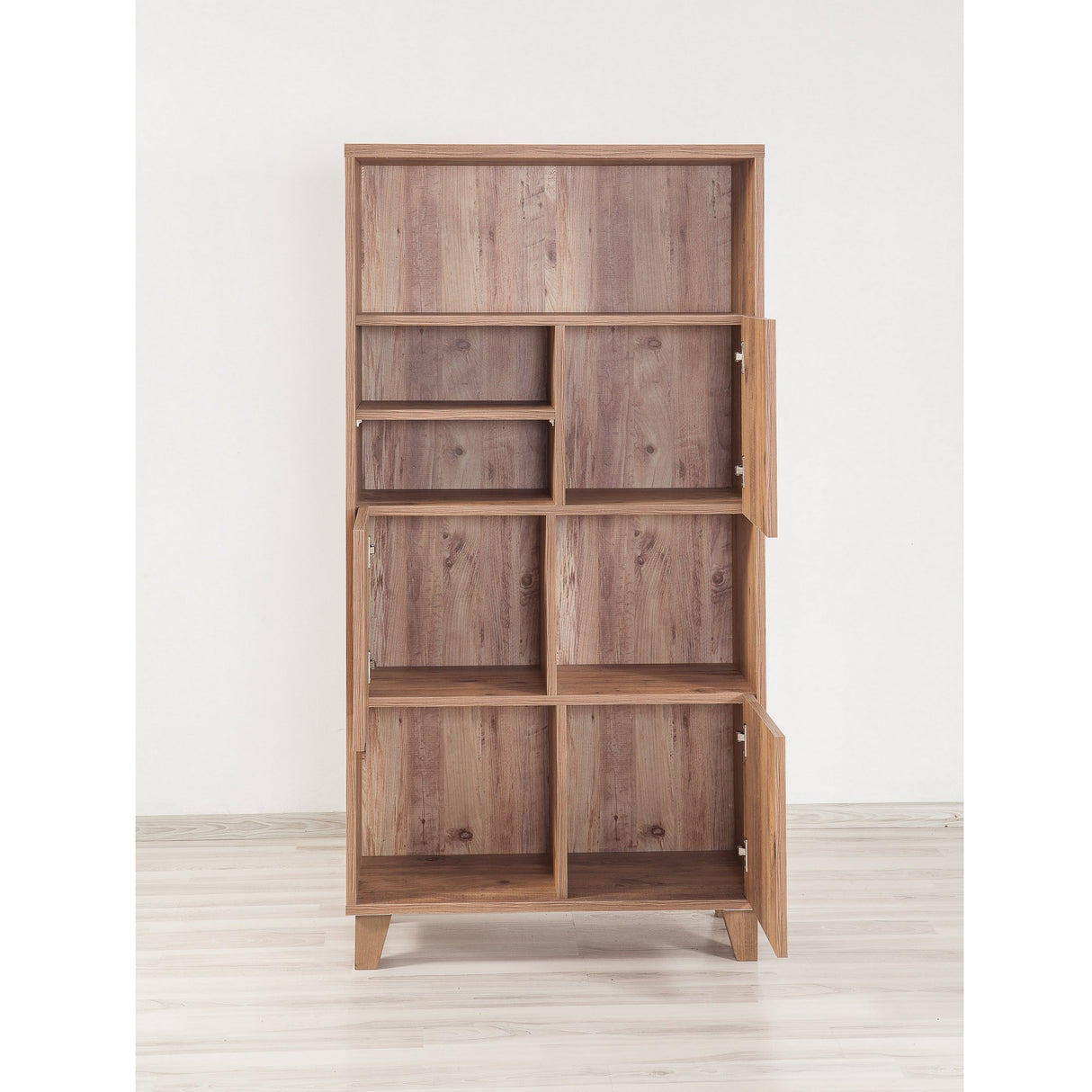 Boekenkasten - Boekenkast Marina Flora Atlantisch Dennenhout Melamine 80x155x36 cm - Dimehouse
